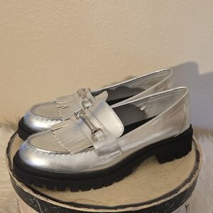 Old Navy Shimmering Silver Loafers